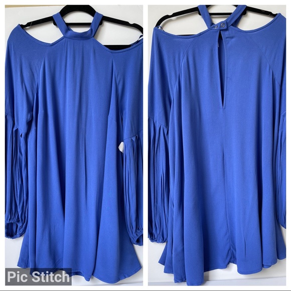 Free People Drift Away Cold Shoulder Tunic Top M - Picture 3 of 9